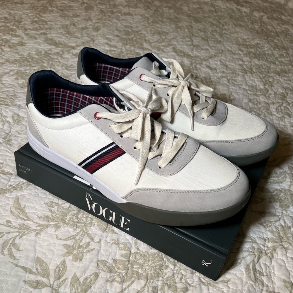 Ben Sherman White Pacer Old School Jogger Sneaker, size 12 Preppy Blokecore - Picture 1 of 11